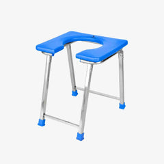Medvance Portable Folding Commode Stool, Square