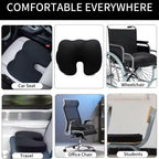 Medvance Orthopedic Coccyx Cushion, Mesh Black - Surgismart
