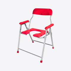 Medvance Folding Commode Chair, Stainless Steel, 135kg - Surgismart