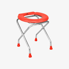 Medvance Portable Folding Commode Stool, Round