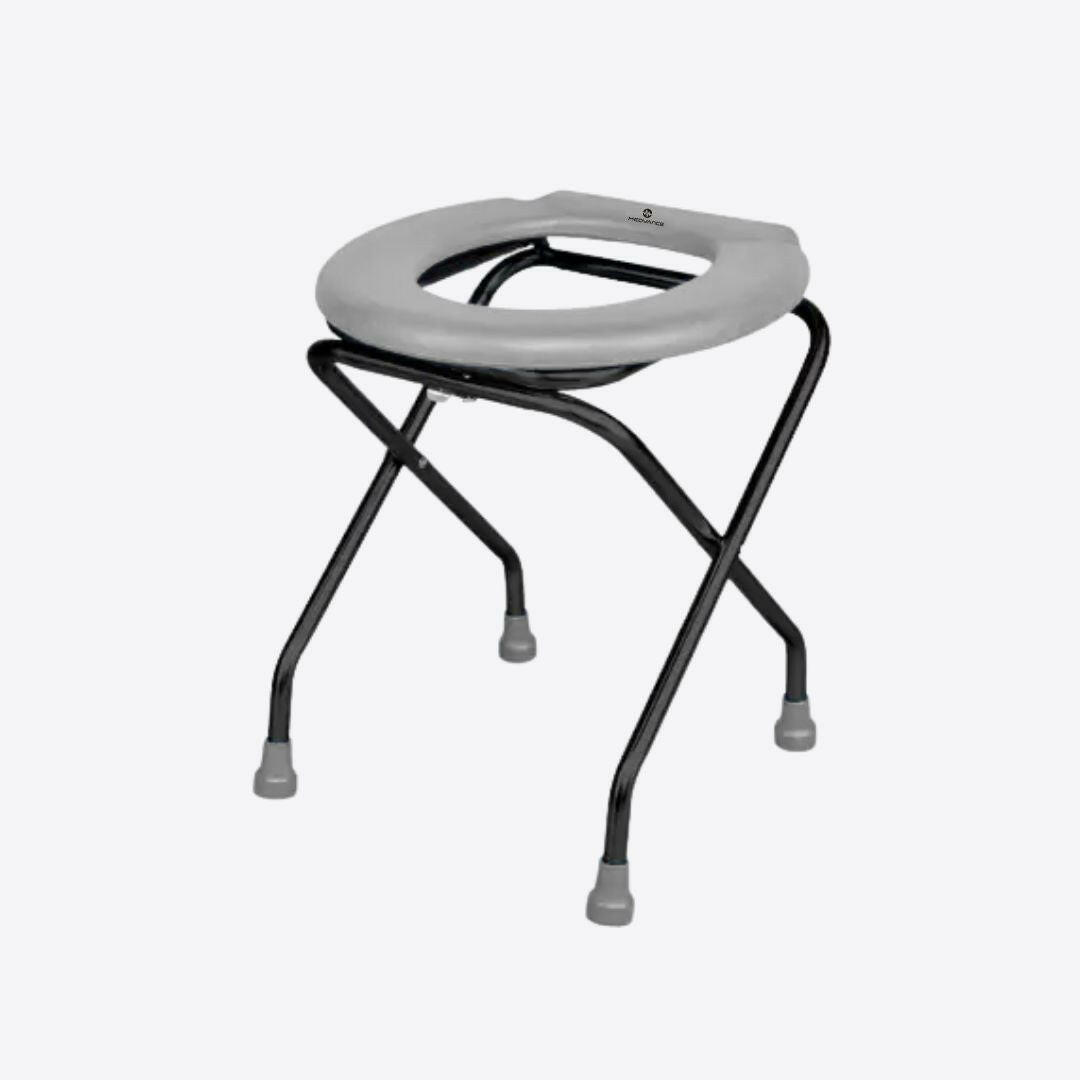 Medvance Portable Folding Commode Stool, Round - Surgismart