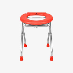 Medvance Portable Folding Commode Stool, Round