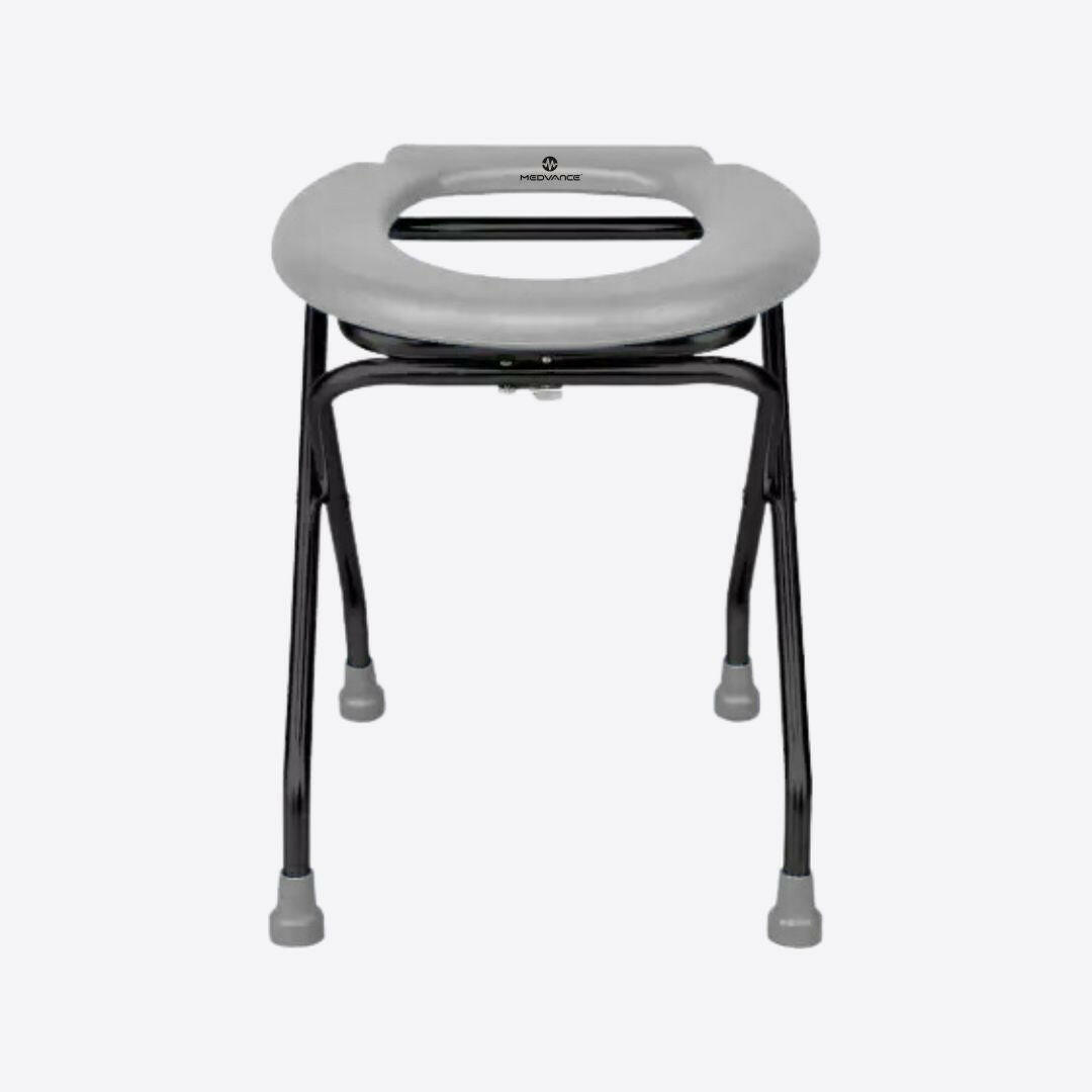 Medvance Portable Folding Commode Stool, Round - Surgismart