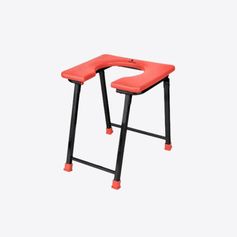 Medvance Portable Folding Commode Stool, Square - Surgismart