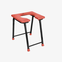 Medvance Portable Folding Commode Stool, Square