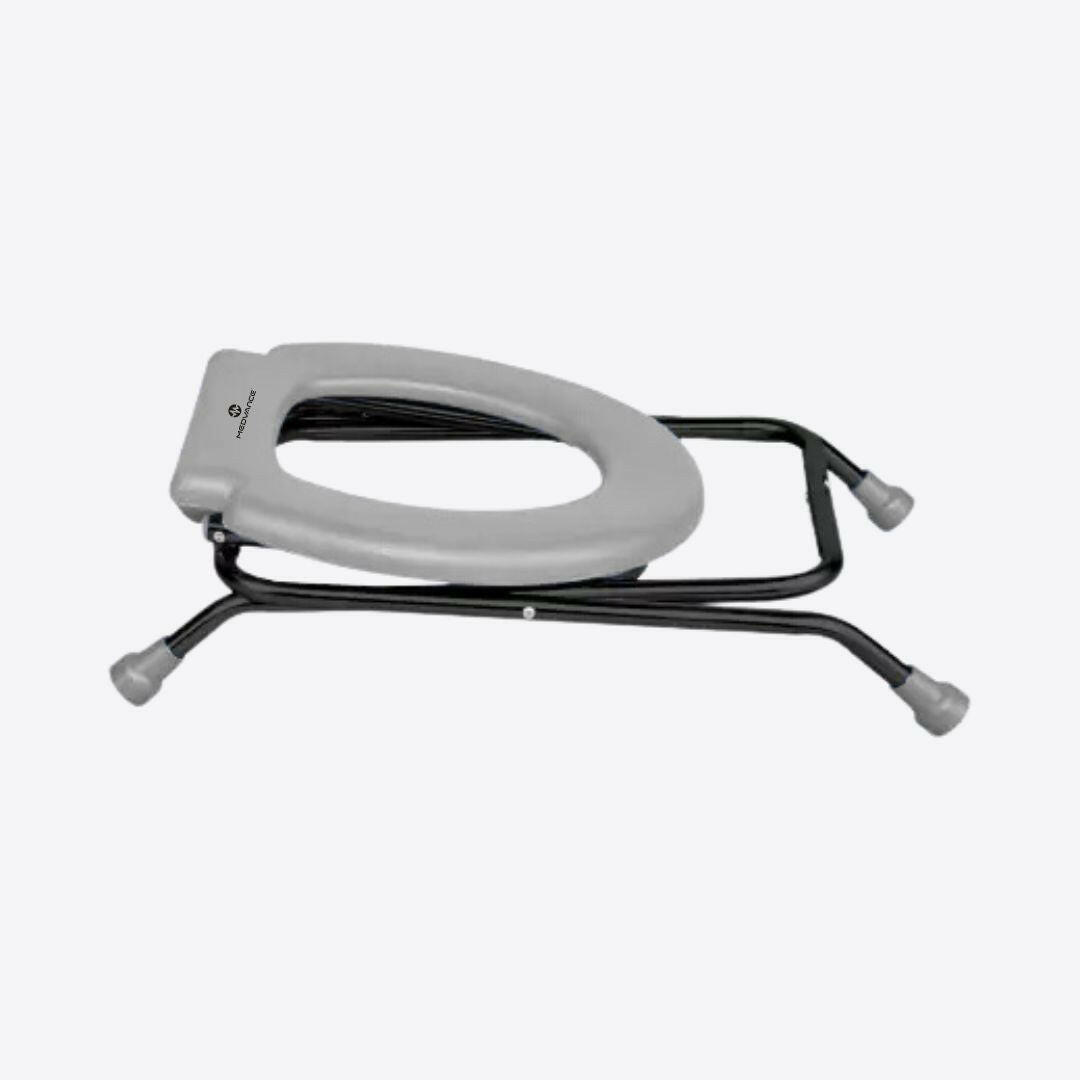 Medvance Portable Folding Commode Stool, Round - Surgismart