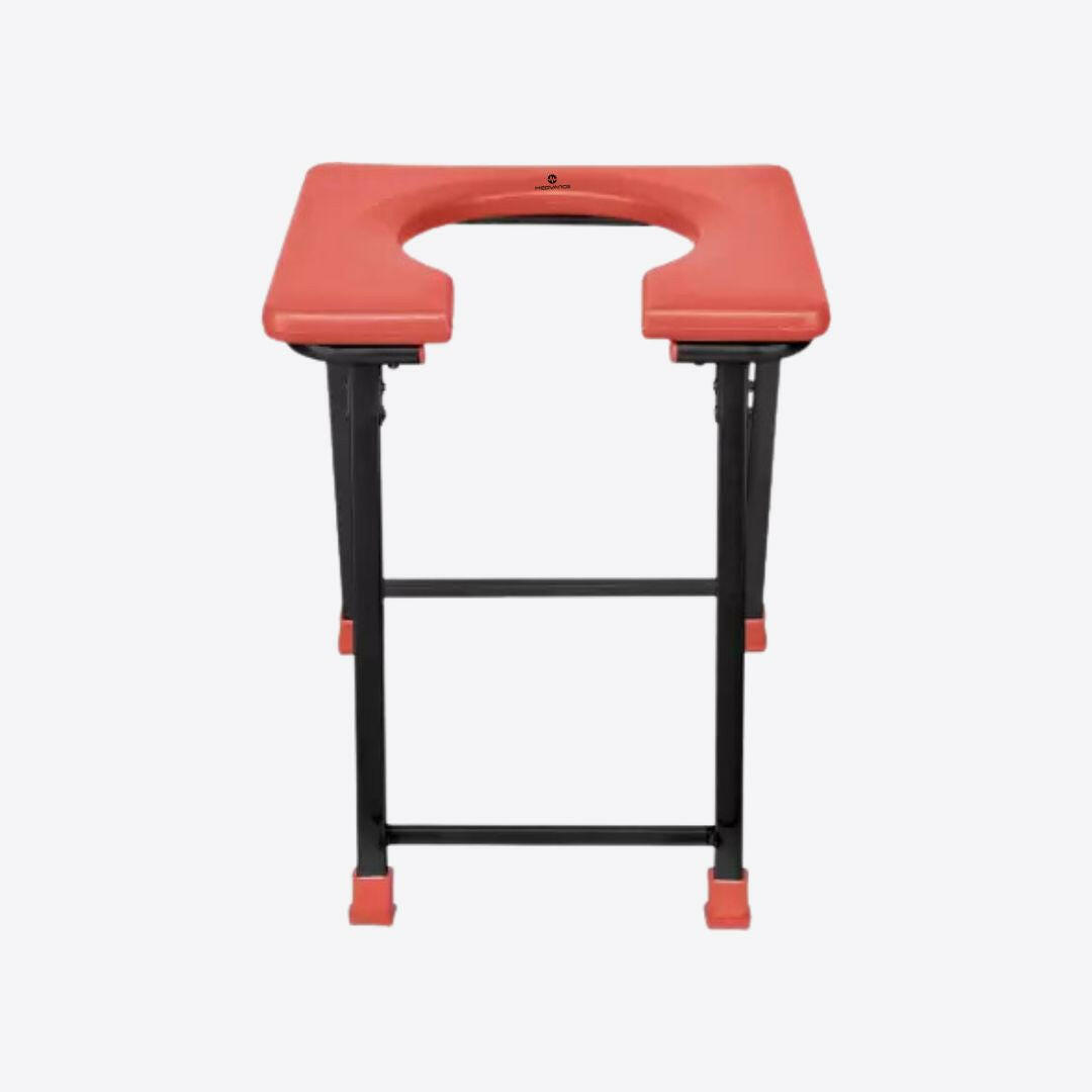 Medvance Portable Folding Commode Stool, Square - Surgismart