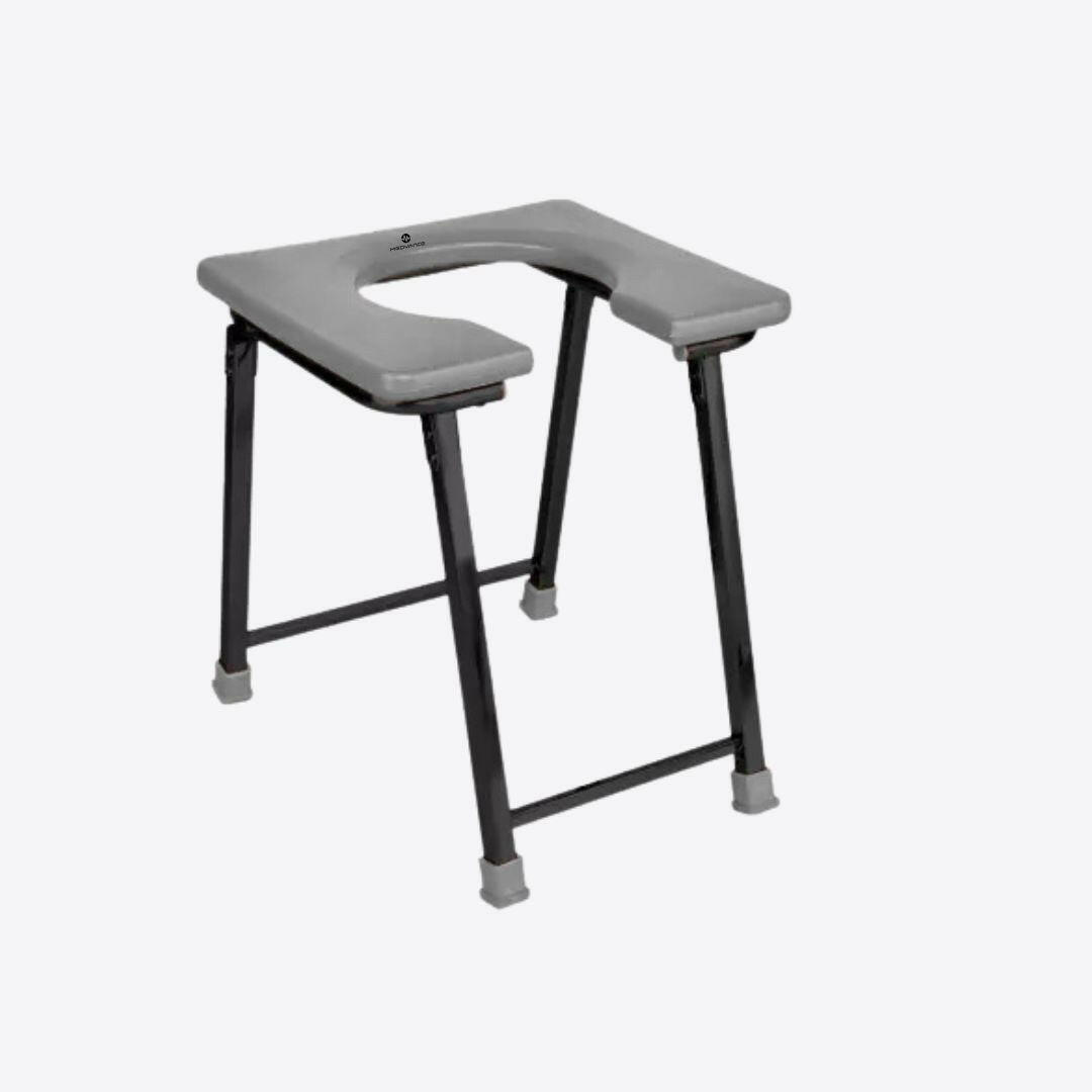 Medvance Portable Folding Commode Stool, Square - Surgismart
