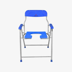 Medvance Folding Commode Chair, Stainless Steel, 135kg
