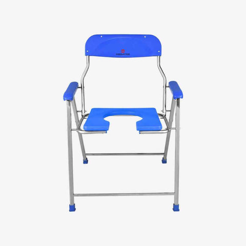Medvance Folding Commode Chair, Stainless Steel, 135kg
