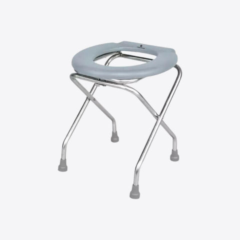 Medvance Portable Folding Commode Stool, Round - Surgismart