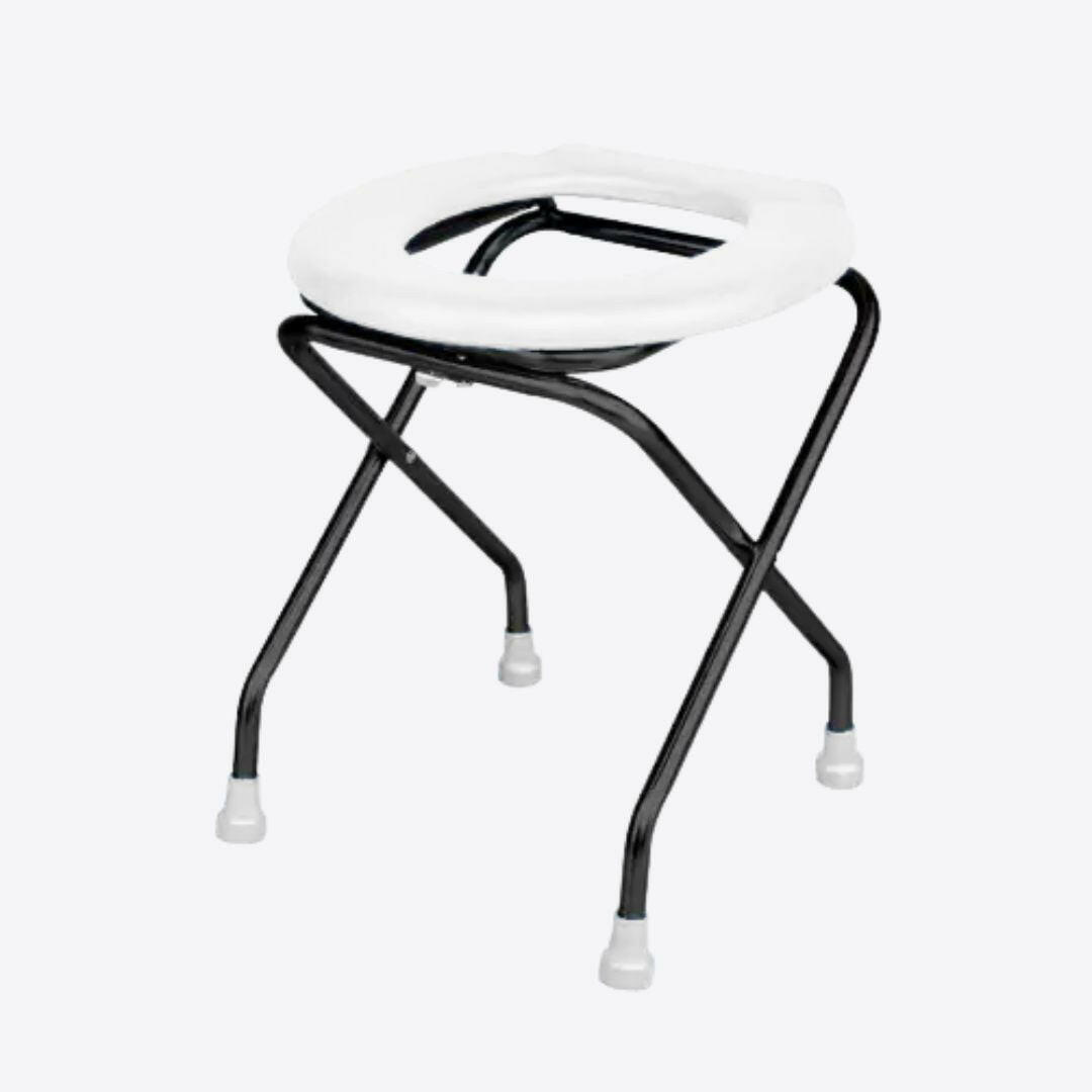 Medvance Portable Folding Commode Stool, Round - Surgismart