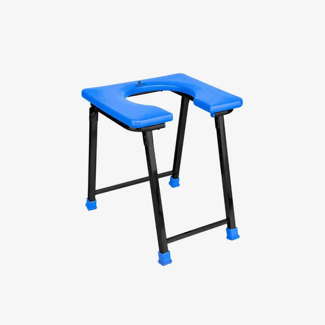 Medvance Portable Folding Commode Stool, Square