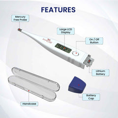 EASYCARE (EC5080) Rigid Digital Thermometer for Kids & Adults