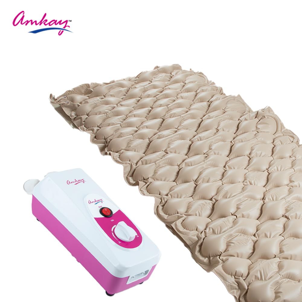 Amkay Air Bed Anti-Bedsore Air Mattress with Compressor (Air Pump - White) is a Soft air Matress Designed for Patients. - Surgismart