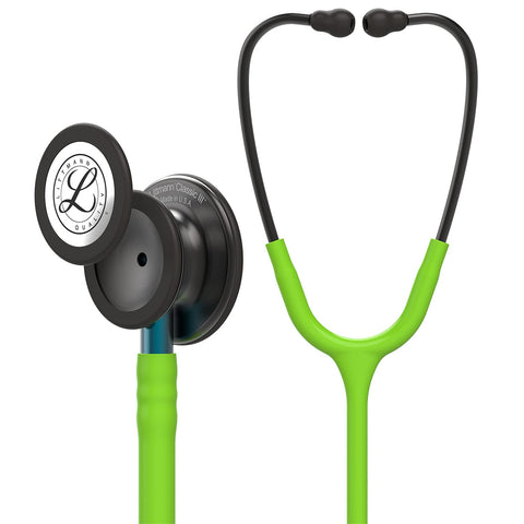 3M™ Littmann® Classic III™ Monitoring Stethoscope, Smoke Chestpiece, Lime Green Tube, Blue Stem,5875 - Surgismart