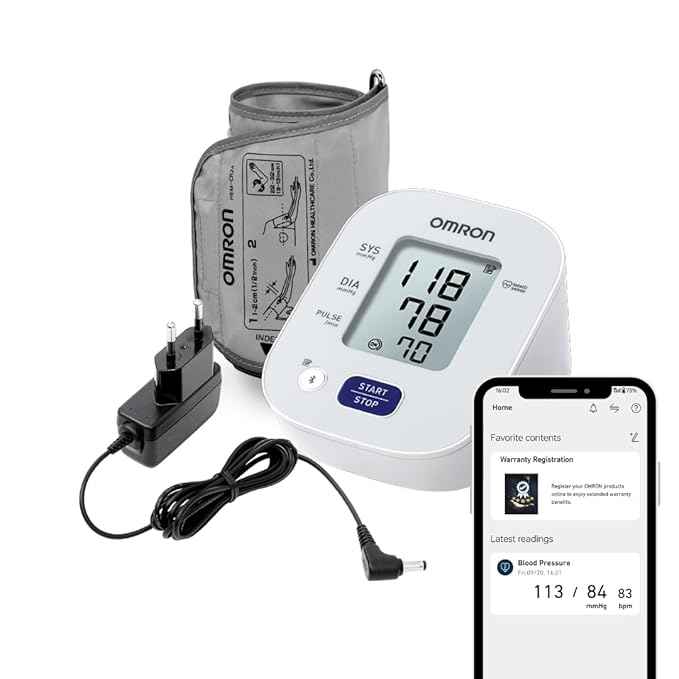 OMRON Digital Bluetooth Blood Pressure Monitor with Cuff Wrapping Guide & Intellisense Technology - HEM 7143T1A