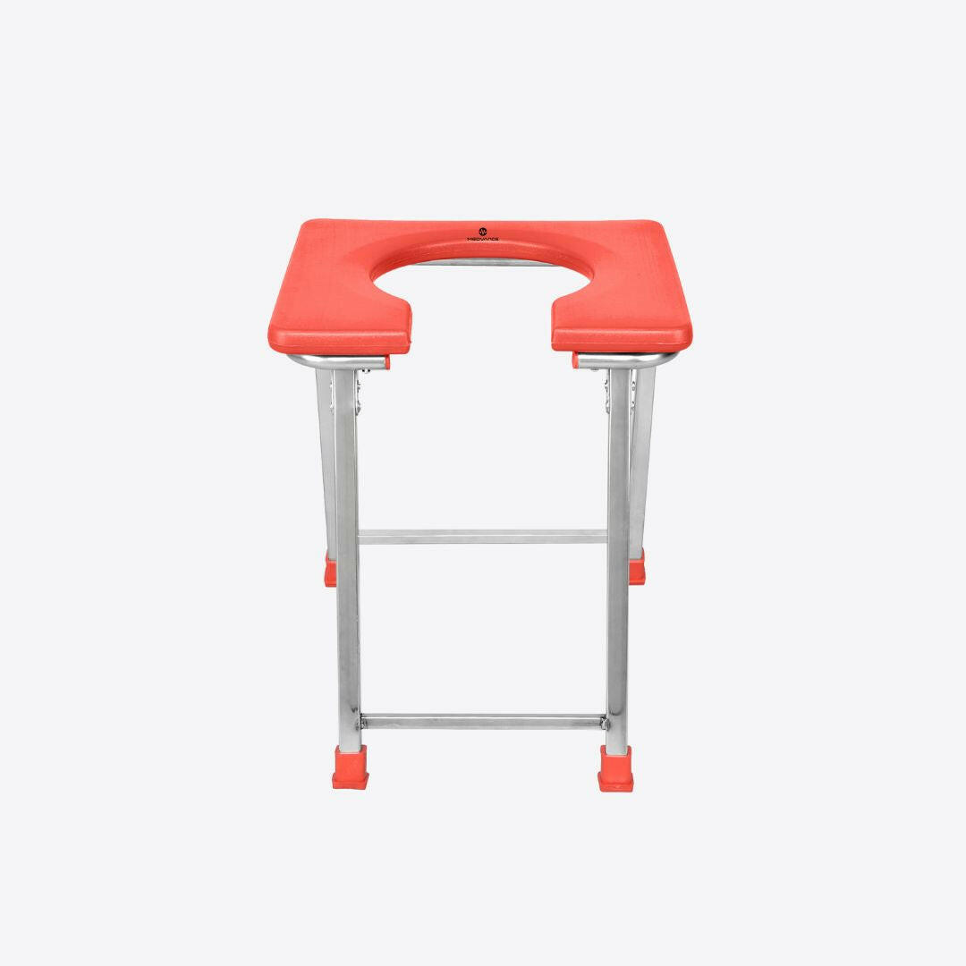 Medvance Portable Folding Commode Stool, Square - Surgismart