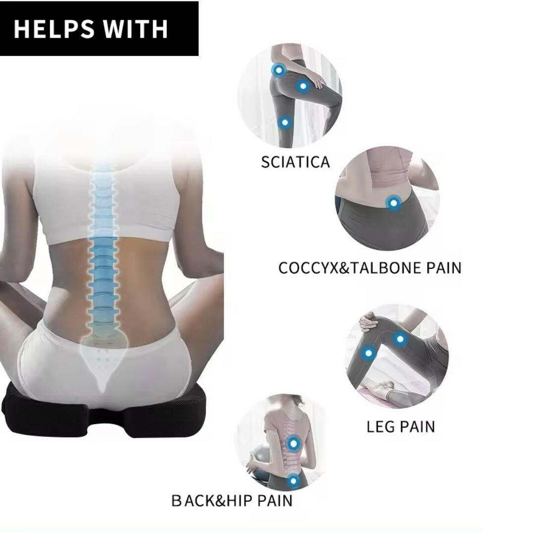 Medvance Orthopedic Coccyx Cushion, Mesh Black - Surgismart