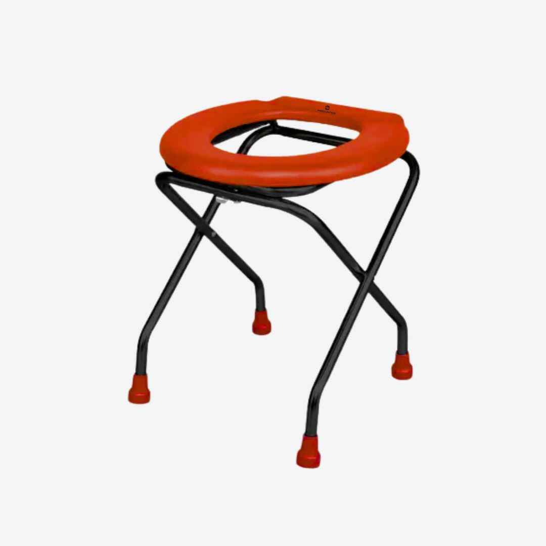 Medvance Portable Folding Commode Stool, Round