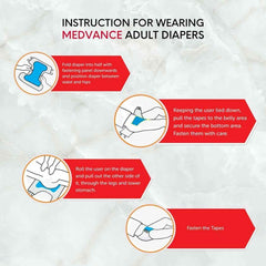 Medvance Adult Diapers - Superior Absorbency, All-Day Comfort, Reliable Protection