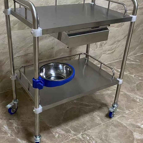Uphealthy Instrument Trolley Full SS with 1 Drawer -201G
