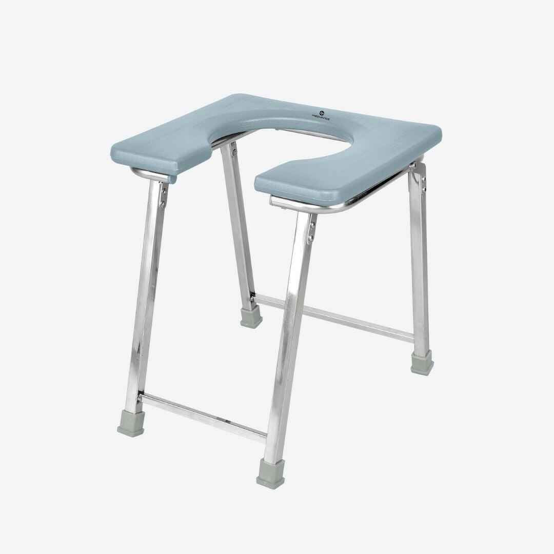 Medvance Portable Folding Commode Stool, Square