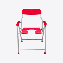 Medvance Folding Commode Chair, Stainless Steel, 135kg - Surgismart