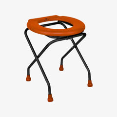Medvance Portable Folding Commode Stool, Round