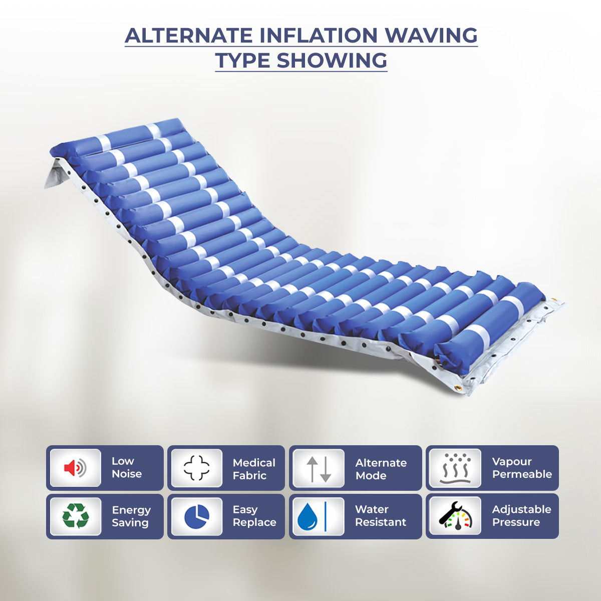 EASYCARE EC6012 Anti Decubitus Air Bed Mattress with Air Pump Tubular Type - Surgismart