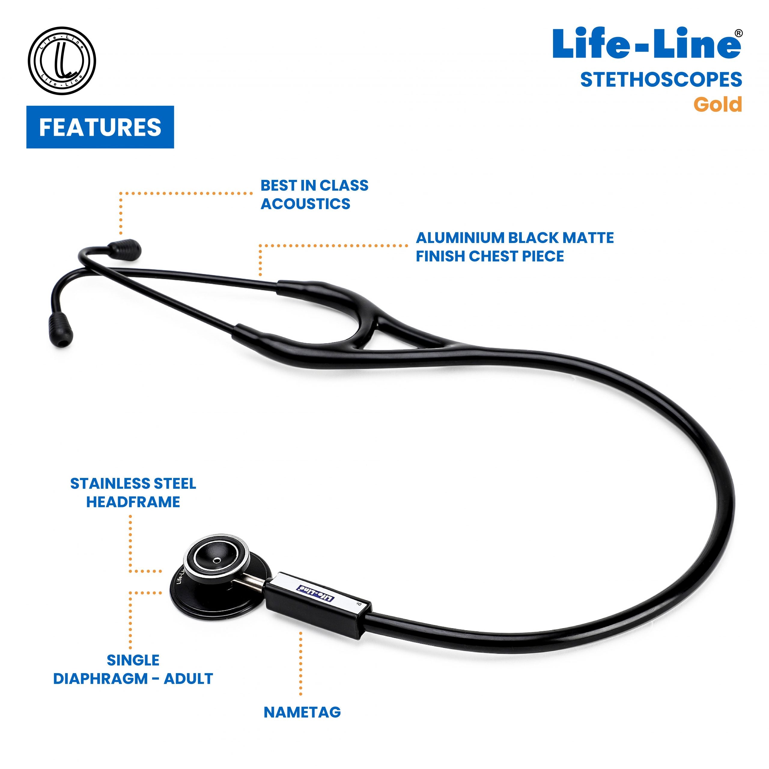 Lifeline Stethoscope Gold - Surgismart