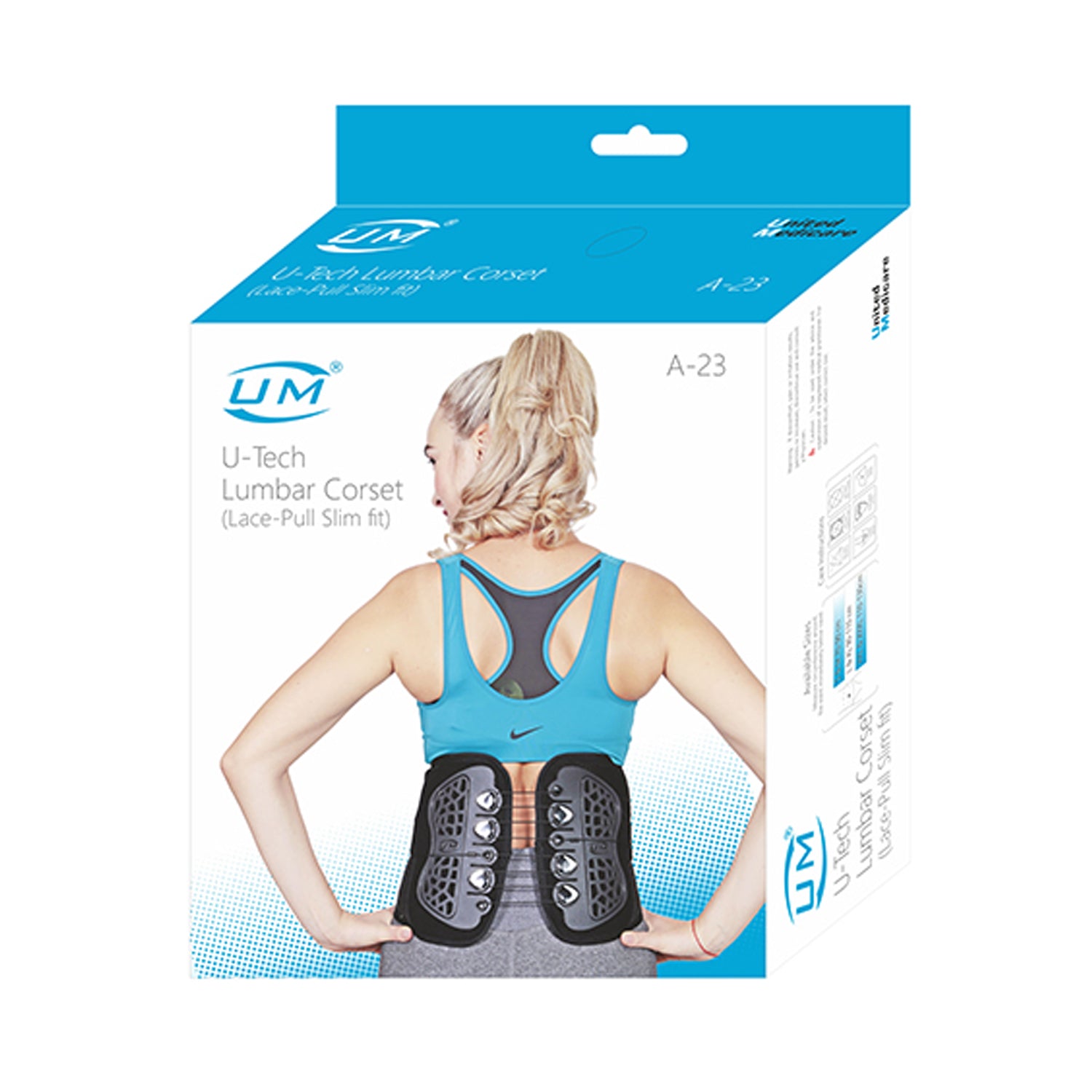 United Medicare U-Tech Lumbar Corset (Lace-Pull Slim fit) (A-23) - Surgismart