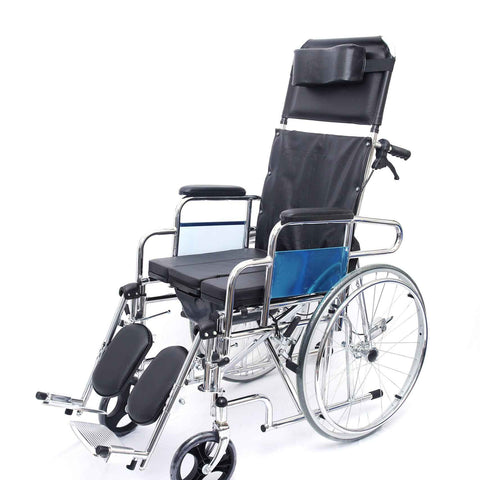 Uphealthy Reclining U Cut Commode Wheelchair