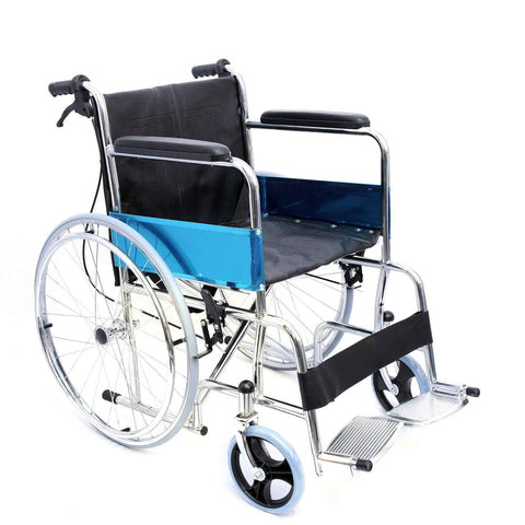 Uphealthy Chrome Plated Wheelchair with Attender Brake