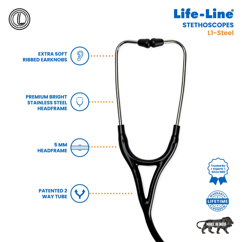 Lifeline Stethoscope L1-Steel - Surgismart