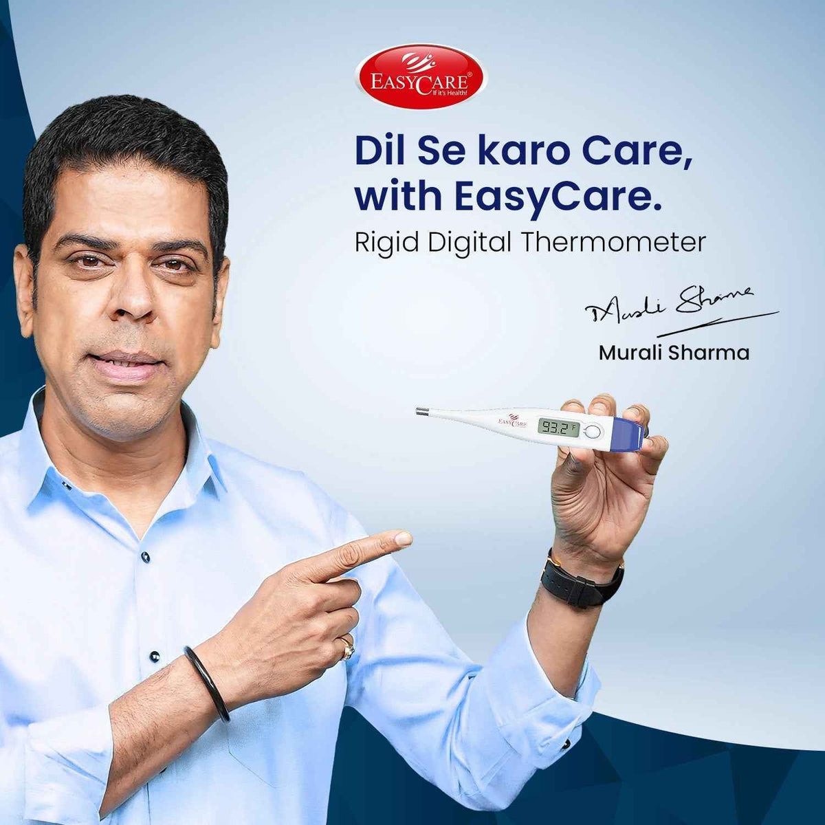 EASYCARE (EC5080) Rigid Digital Thermometer for Kids & Adults