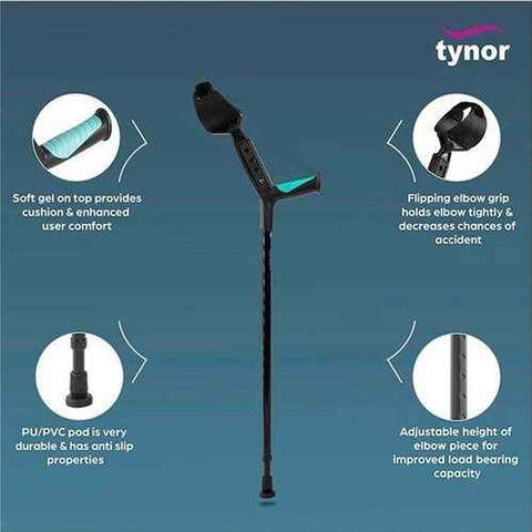 TYNOR L-13 ELBOW CRUTCH ADJUSTABLE