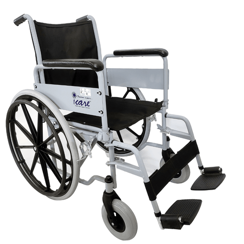 iCare 105 Folding Wheel chair Swing Away Handrest Removable Leg Rest - Surgismart