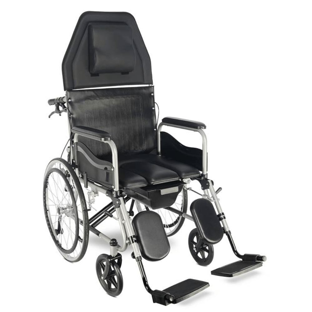 iCare Reclining Commode Wheelchair U-cut - 108U - Surgismart
