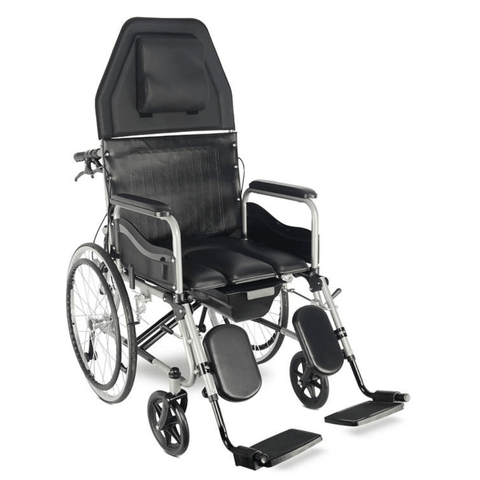 iCare Reclining Commode Wheelchair U-cut - 108U - Surgismart