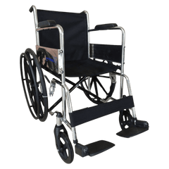 iCare Folding Wheelchair IN Chrome Finish With Mag Wheel - Surgismart