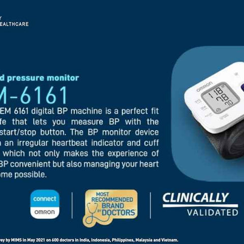 Omron HEM 6161 Fully Automatic Wrist Blood Pressure Monitor