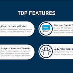 OMRON Digital Bluetooth Blood Pressure Monitor with Cuff Wrapping Guide & Intellisense Technology - HEM 7143T1A