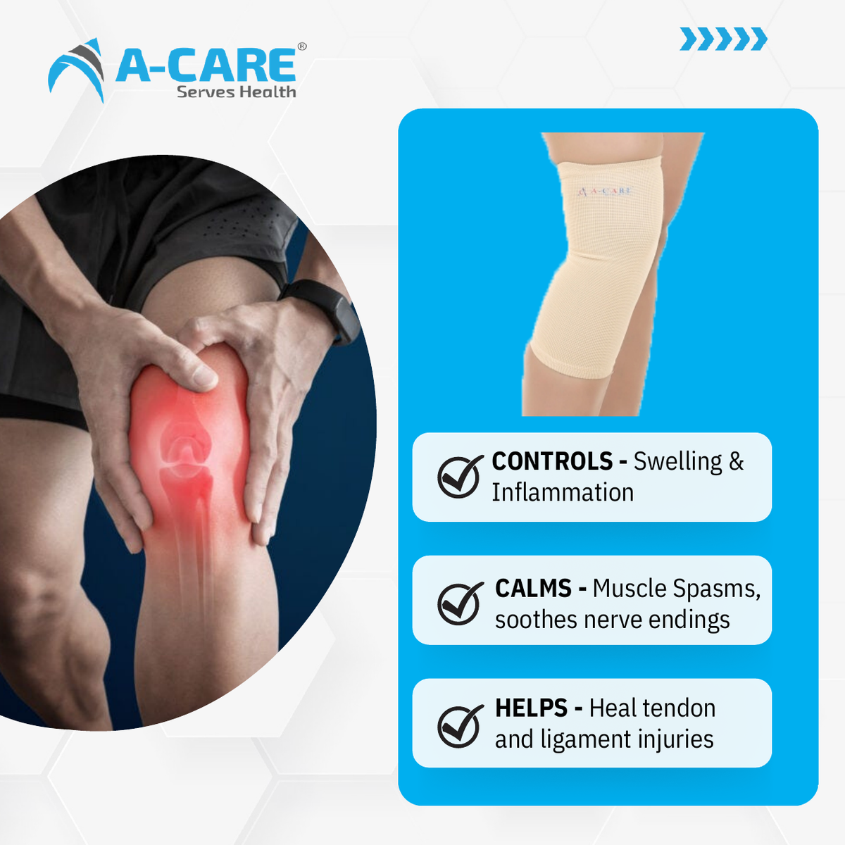Acare Knee Cap Soft (4-Way) - Surgismart