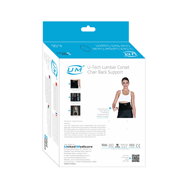 United Medicare UTech Lumbar Corset Chair Back Support (A-06) - Surgismart
